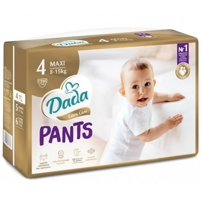 Підгузки-трусики дитячі Dada Extra Care Pants, розмір 4 (8–15 кг), 39 шт - 